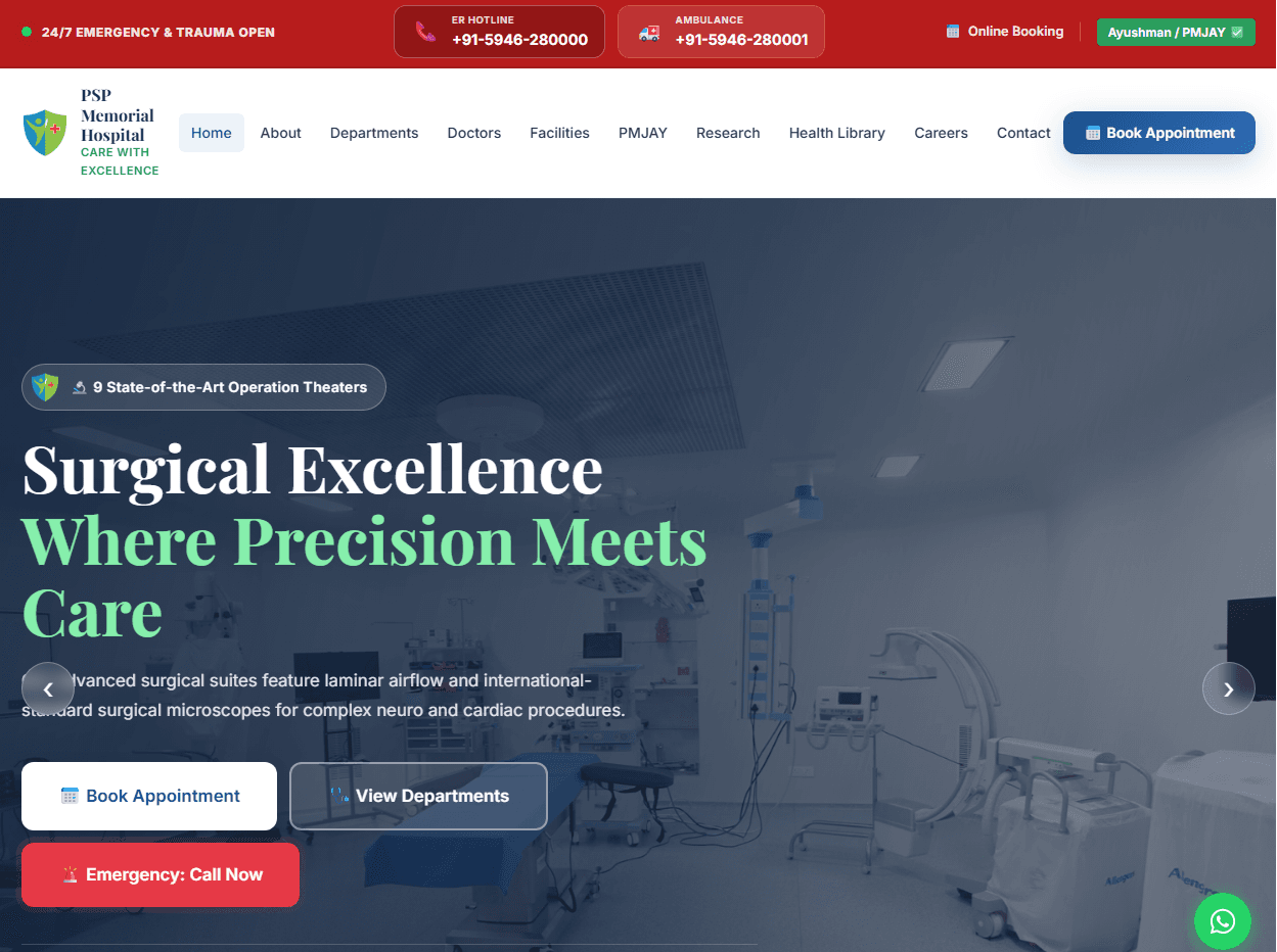 PSP Memorial Super Speciality Hospital Preview